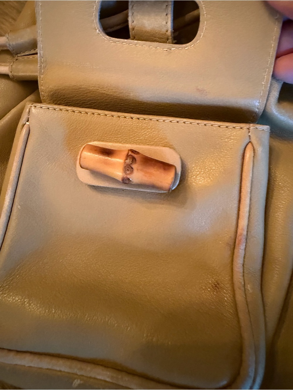 Vintage Gucci Bamboo Mini Drawstring Backpack - Picture 10 of 16